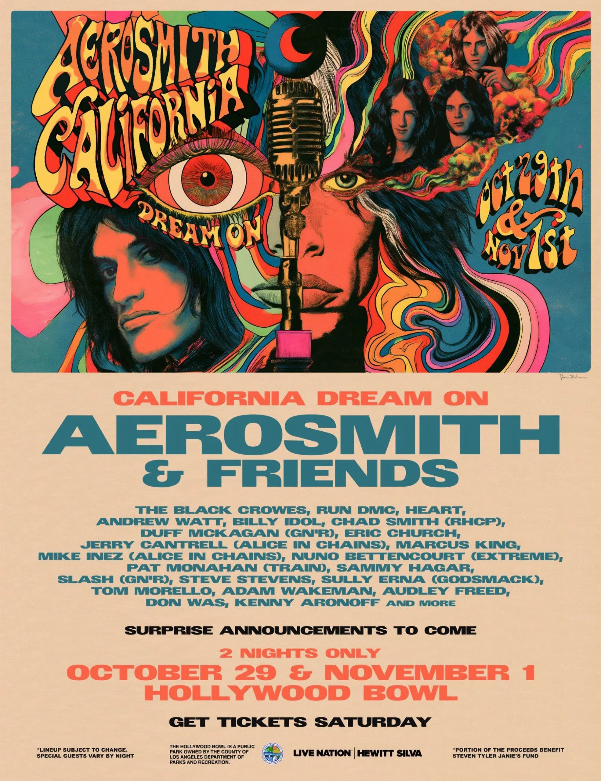 ภาพโปรโมต California, Dream On: Aerosmith & Friends (ที่มา: Live Nation)