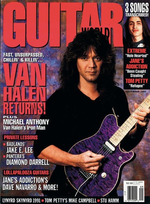 An image associated with John Mayer’s Eddie Van Halen-inspired Music Man Axis. (Source: Future)