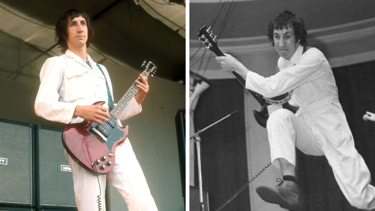 Pete Townshend และ Gibson SG Special ปี 1969 ที่ซ่อมแซมแล้วของเขา (ที่มา: Jeffrey Mayer/WireImage; Matt's Guitar Shop)