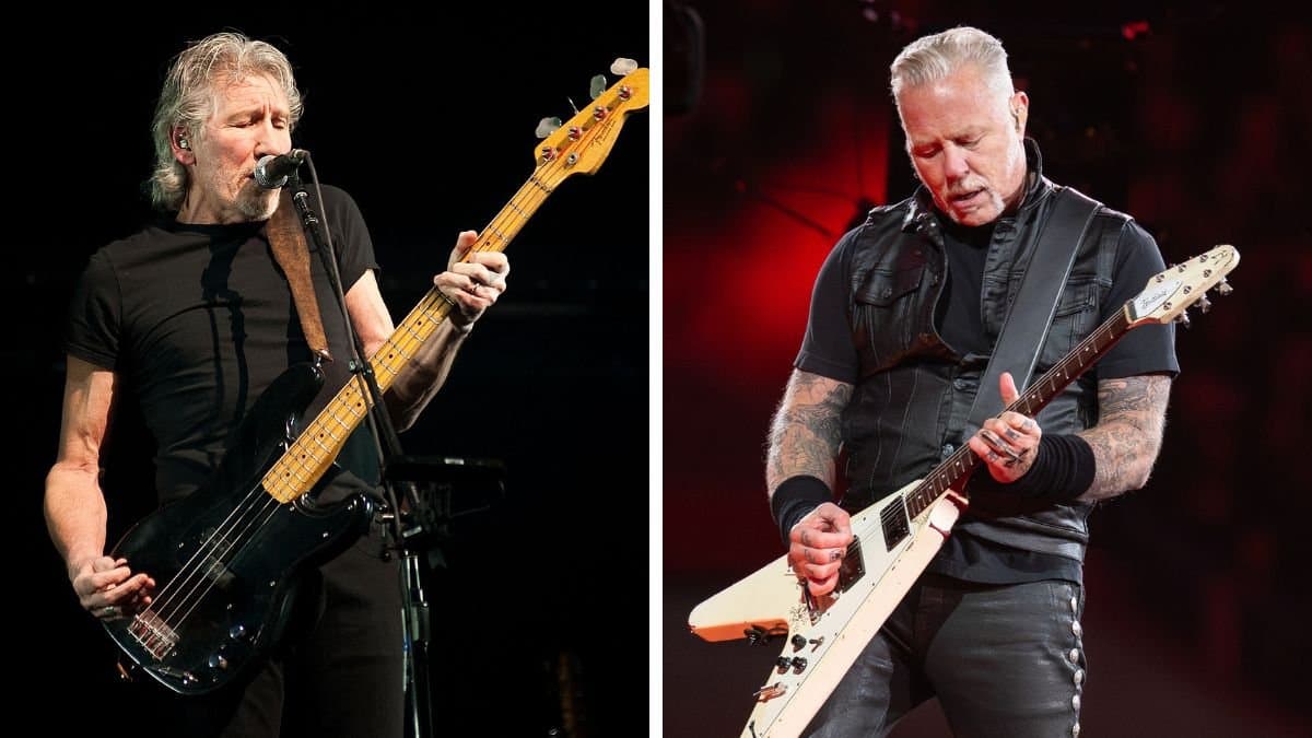 Roger Waters and James Hetfield. (Source: Kevin Nixon/Classic Rock Magazine/Future and Steve Jennings/Getty Images)